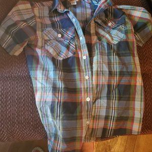 boys button down short sleeve shirt